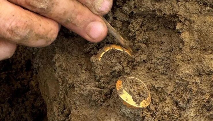 Pirinç tarlasında 2 bin yıl öncesine ait altın yüzükler bulundu