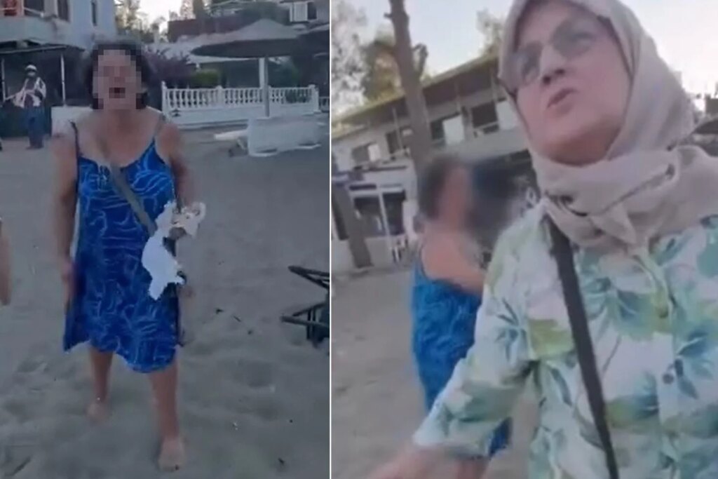 Plajda başörtülü anne ve kıza saldıran şüpheli gözaltında