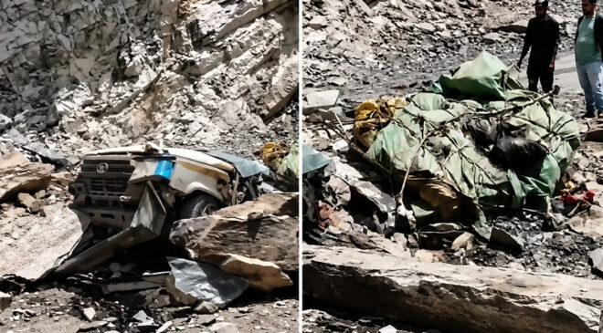 Hindistan’da dev kayalar taksiyi ezdi, 13 kişi hayatını kaybetti