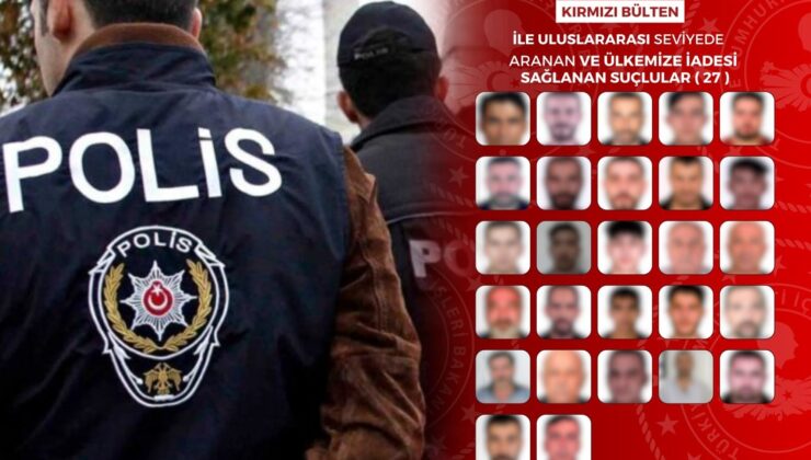 Sınırları aşsalar da Türk polisinden kaçamadılar: Kırmızı bültenle aranan 65 şüpheli Türkiye’ye getirildi