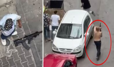 İzmir’de sokak ortasında tüfekle dehşet saçan şehir magandaları kıskıvrak yakalandı