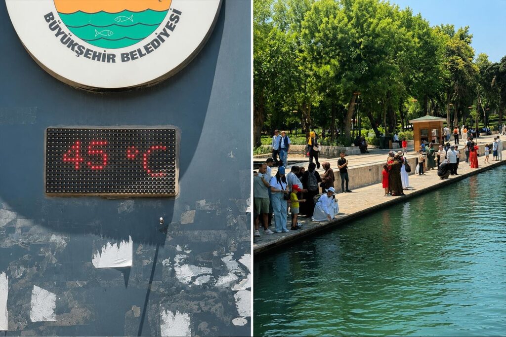 Şanlıurfa'da hava sıcaklığı 45 dereceye ulaştı