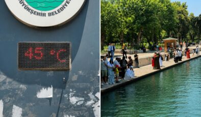 Şanlıurfa’da termometreler 45 dereceyi gösterdi, kent sessizliğe büründü
