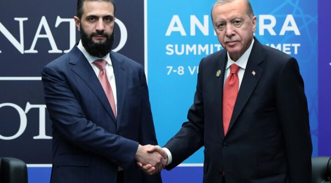 Cumhurbaşkanı Erdoğan ile Şara görüştü