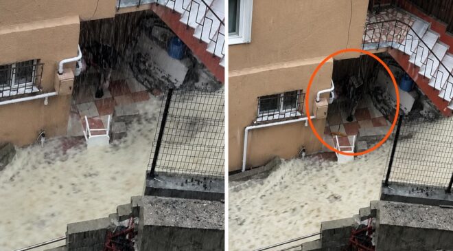 Sağanak dehşetinin yaşandığı İstanbul’da sel sularına çekpasla müdahale etti