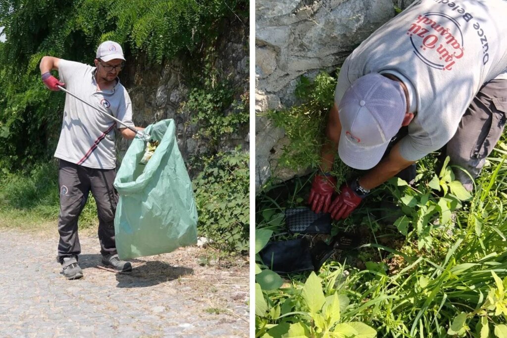 Düzce'de temizlik işçisi altın dolu çantayı polise teslim etti