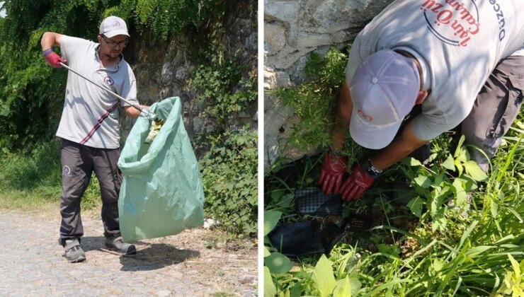 Temizlik işçisi yol kenarında bulduğu 3,5 milyon TL değerinde altın dolu çantayı polise teslim etti