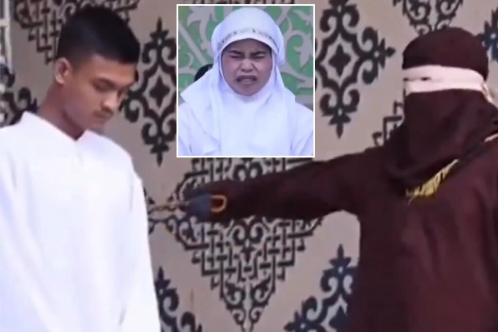 Endonezya'da TikTok canlı yayınında öpüşen çifte kırbaç cezası
