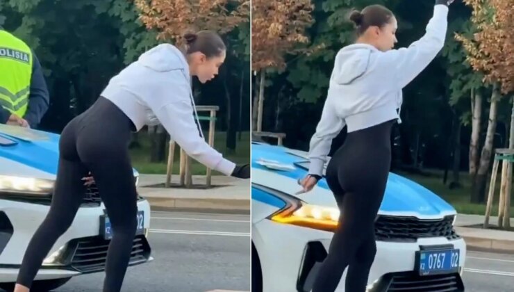 Trafik cezasına üzüleceğine bakın ne yaptı