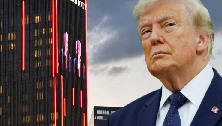 ABD Başkanı Trump’ın kalacağı otele Cumhurbaşkanı Erdoğan ile birlikte yer aldığı fotoğraf yansıtıldı
