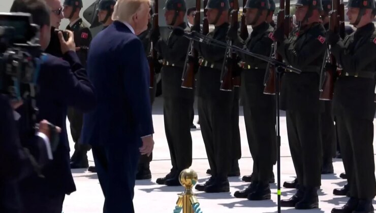 Erdoğan karşıladı, Trump Türkçe konuştu: Merhaba asker