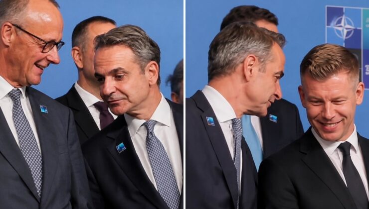 Yunan Başbakanı Miçotakis diğer liderleri koklarken kameralara yakalandı
