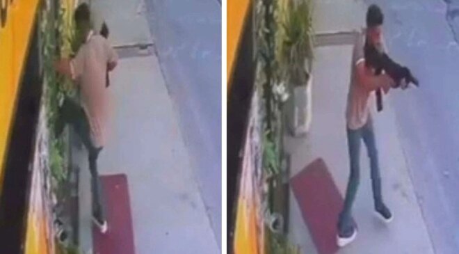 Sevgilisinin çalıştığı eğlence mekanı önünde pompalı tüfekle ateş rastgele ateş açtı