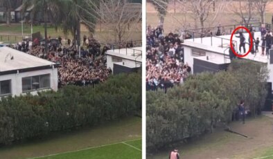 Messi’nin maç izlemeye geldiğini duyan Arjantinliler stadyuma akın etti