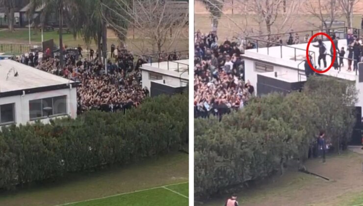 Messi’nin maç izlemeye geldiğini duyan Arjantinliler stadyuma akın etti