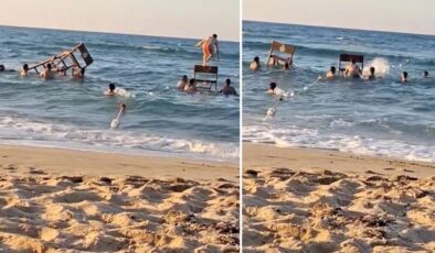 Arnavutköy’de cankurtaran kulesini yerinden söküp kendilerine atlama platformu yaptılar