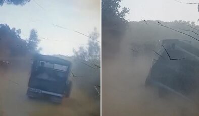 Yangın bölgesinden dehşete düşüren görüntü: Allah gitti adam!
