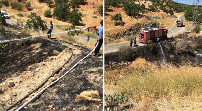 Nizip’te fıstık tarlası yangını: Bir kişi ölü bulundu