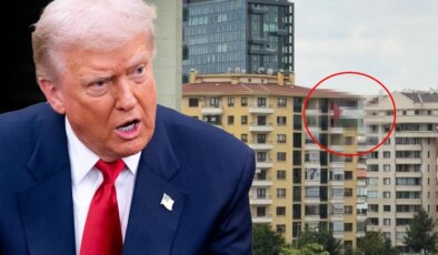 ABD Başkanı Trump’ın kalacağı otelin karşısına Filistin bayrağı asıldı