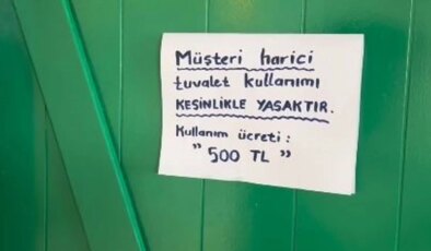“Yok artık” dedirten görüntü! Tuvalet kullanmak 500 TL