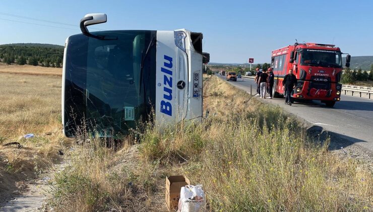 Eskişehir’de yolcu otobüsü devrildi: 24 yaralı