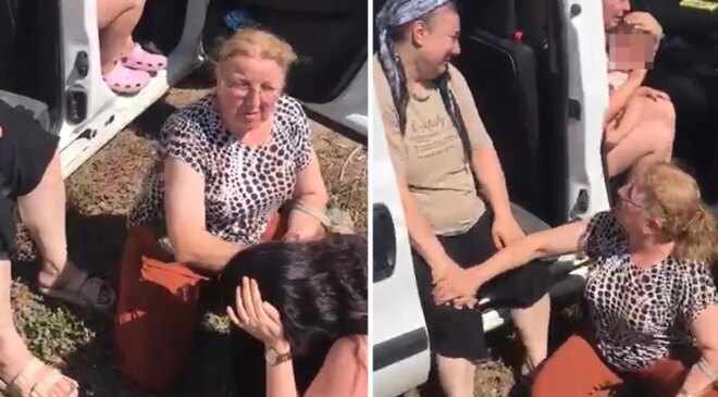 Evlerinin yanışını ağlayarak izlediler