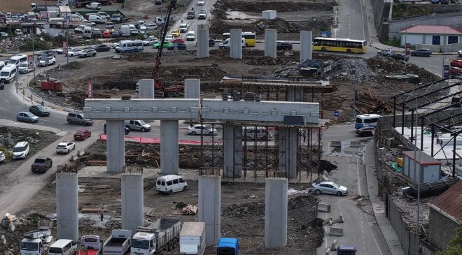 Viyadükler yükselmeye, projenin de silueti ortaya çıkmaya başladı