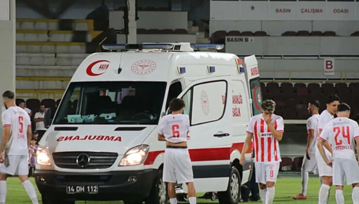 Oyuna girdi, 1 dakika sonra hastaneye kaldırıldı