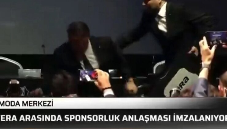 Serdal Adalı’nın talihsiz anı! Basın toplantısında yere düştü