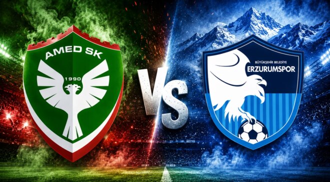 Amedspor-Erzurumspor maçında ilk 11’ler belli oldu