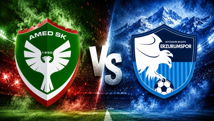 Amedspor-Erzurumspor maçında ilk 11’ler belli oldu