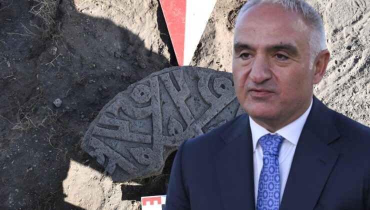 Tarihi fetihten asırlar sonra gün yüzüne çıktı! Bakan Ersoy mübarek gecede duyurdu: Asırlardır taşta yaşayan nişane