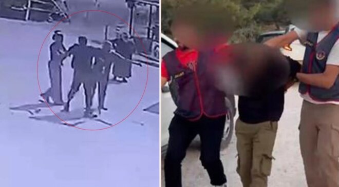 Babasının gözleri önünde silahla kaçırdı! Eski sevgili dehşeti kameralara yansıdı