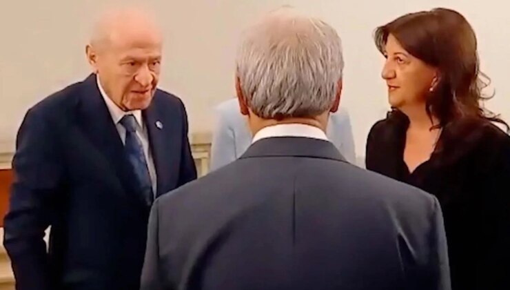 Bahçeli ile DEM Parti arasında samimi selamlaşma