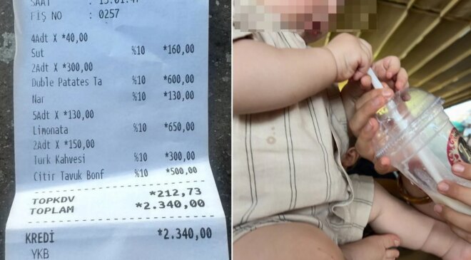 Çocukların sütünü hesaba ekleyen işletmeye 51 bin  TL ceza kesildi