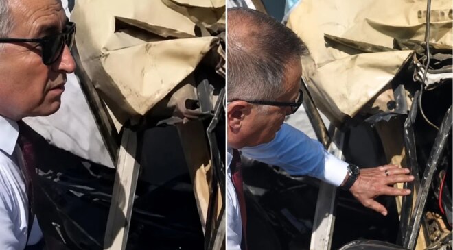 Arazöz devrildi, sürücünün ilk sözü başkana “Bana kızdın mı?” oldu