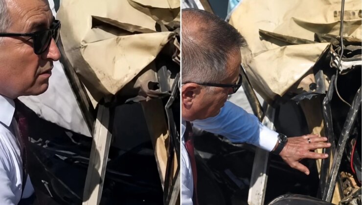 Arazöz devrildi, sürücünün ilk sözü başkana “Bana kızdın mı?” oldu