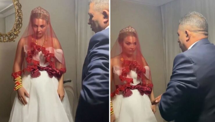 Bu nasıl gelenek? Gelinin yüz ifadesi olan biteni özetliyor