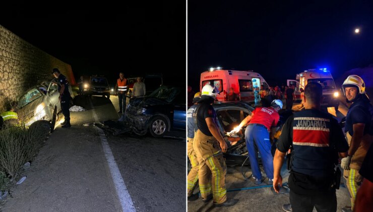 Bursa’da iki otomobil kafa kafaya çarpıştı: Anne ve kızı öldü, 2’si jandarma 5 yaralı