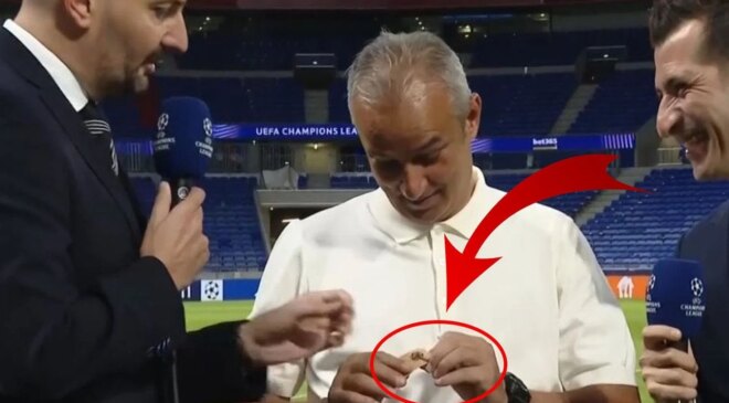 Canlı yayında konuşan İsmail Kartal’a sürpriz hediye