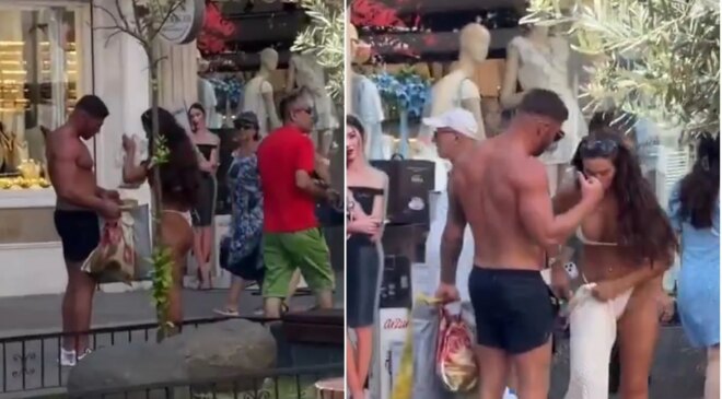 Çarşıda böyle gezdiler, esnaf şaştı kaldı
