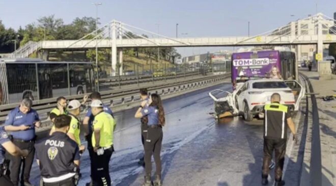 İstanbul’da feci kaza: Yayaya iki araç çarptı, can verdi