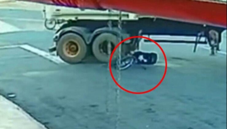 Dev kamyonun altında sürüklendi, burnu bile kanamadan kurtuldu
