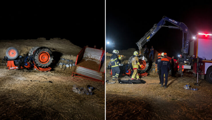 Devrilen traktörün altında kalan karı-koca, yaşamını yitirdi