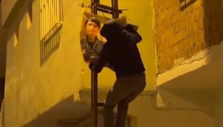 Terör örgütü mensuplarının posterini asan 4 kişi gözaltına alındı