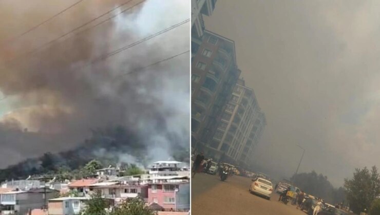 Kazdağları eteklerinde yangın! Siyah dumanlar körfezden görülüyor