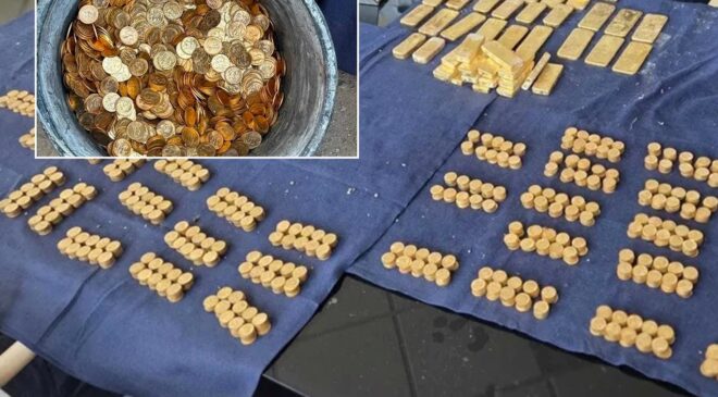 Duvarı kırınca gözlerine inanamadılar! Yıllardır bekleyen külçe külçe altın çıktı