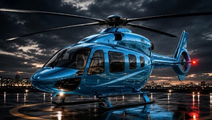 Evi ve işi arasında 150 km var! Çareyi işe her gün helikopterle gitmekte buldu