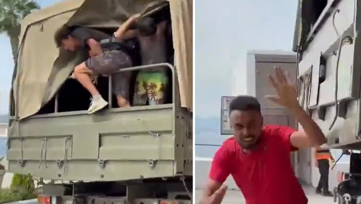 Sebte’de yakalanan Faslı göçmenler hareket halindeki askeri araçtan atlayıp kaçtı