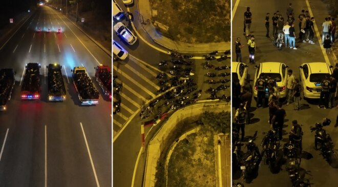 Eyüpsultan’da motosiklet operasyonu: 14’ü çocuk 58 kişi yakalandı